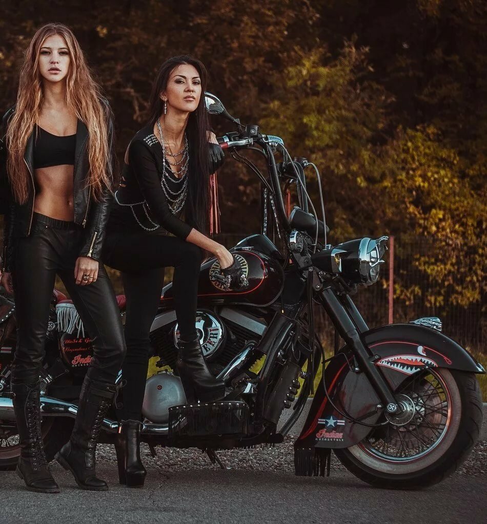 Beautiful girls and bikes in Handan