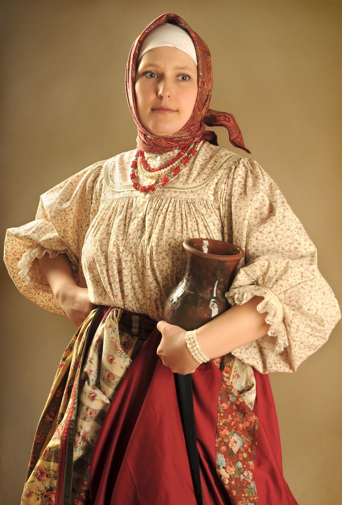 Girls in Slavic costumes in Handan