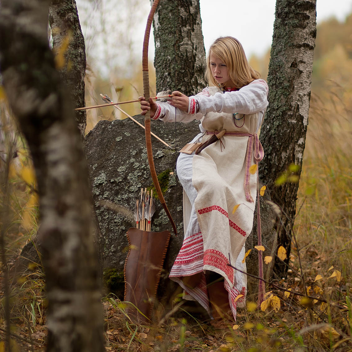 Sexy photo Girls in Slavic costumes in Handan